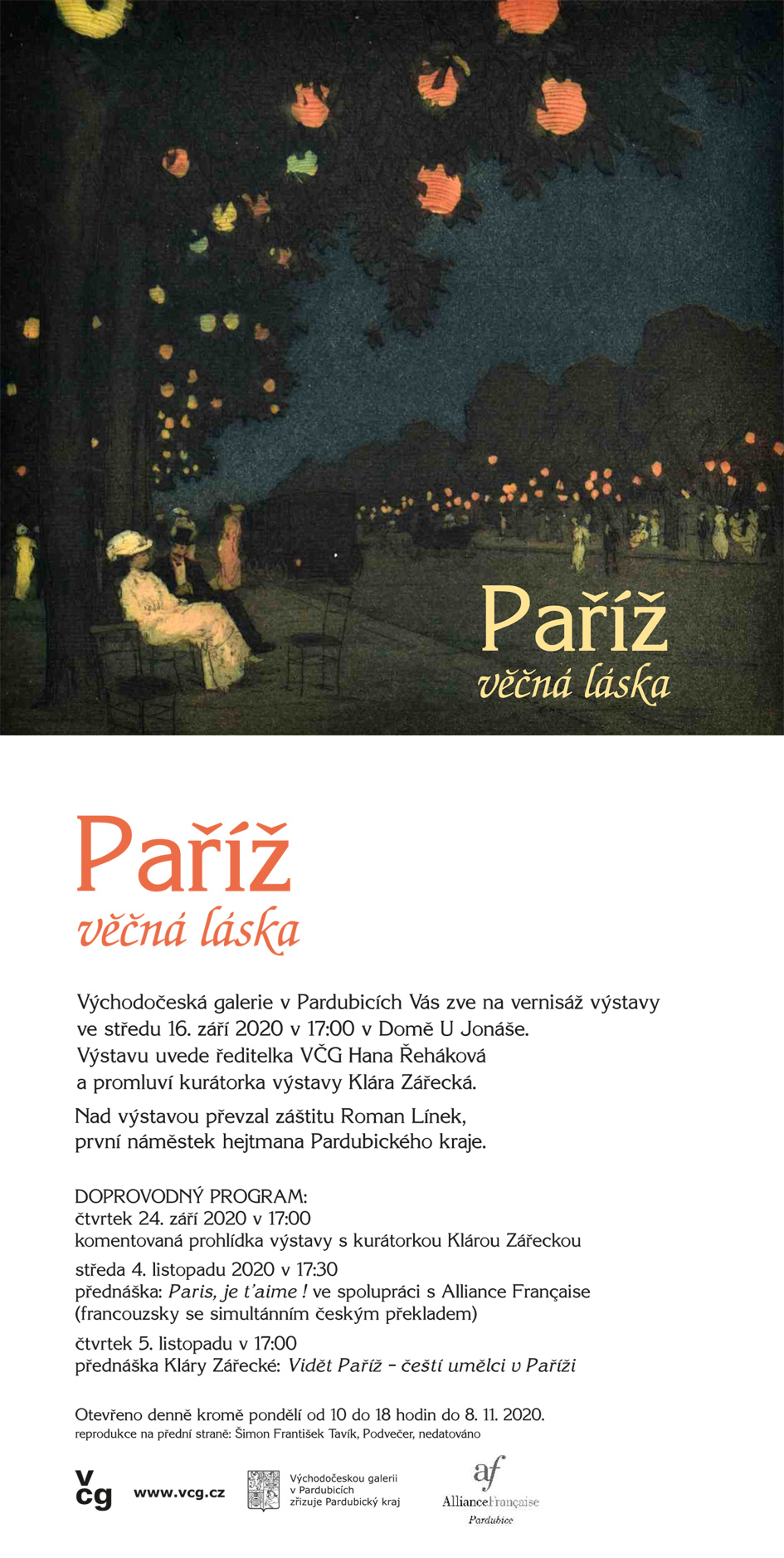 Peter Župník - Paříž, věčná láska. Východočeská galerie v Pardubicích.